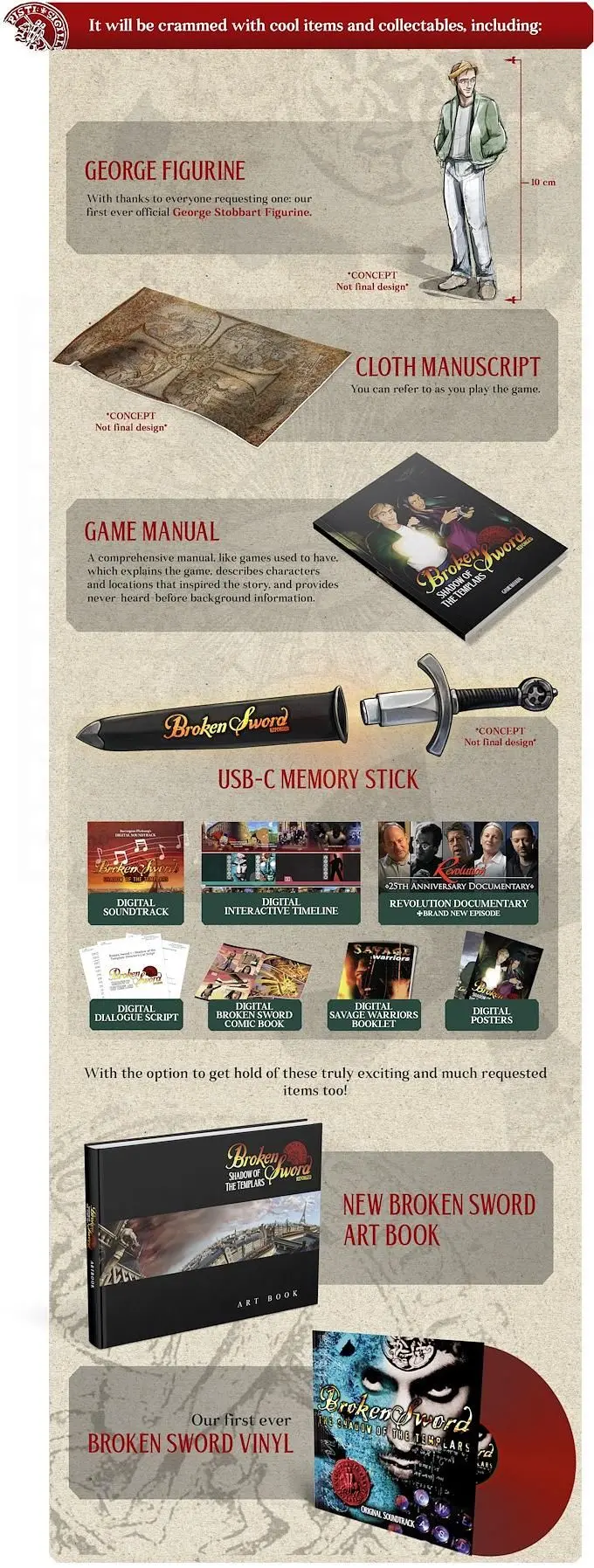 Broken Sword: Reforged Collector's Edition Kickstarter campaign successful within minutes