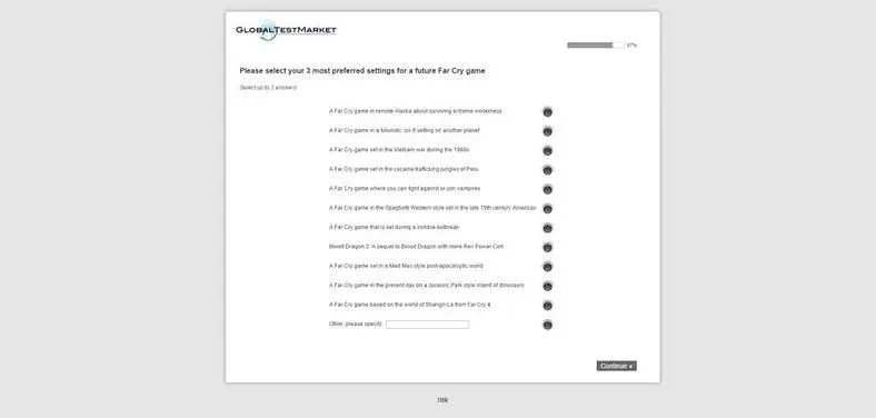 Ubisoft survey registers consumer interest in various future Far Cry settings - including a dinosaur island