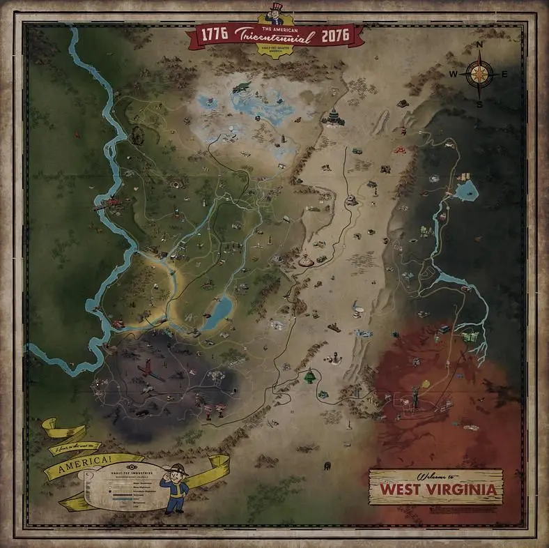 Fallout 76 Full Map Revealed