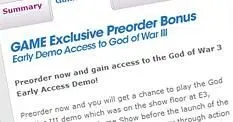 Sony: God of War III demo date "is still TBC," clarifies retailer offer