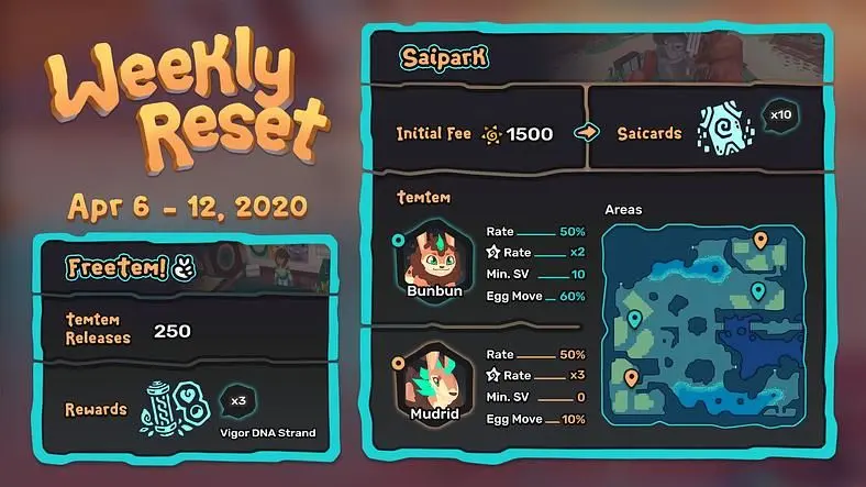 Temtem Weekly Reset - When Does the Reset Take Place?