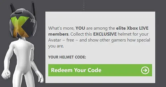 Xbox Live veterans receive free Live Helmet