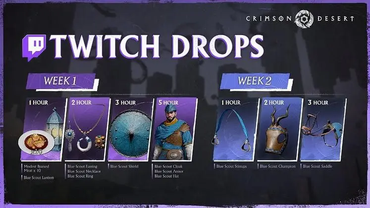 Crimson Desert Twitch Drops March 2026