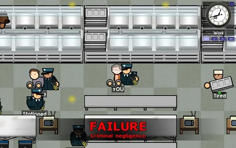 Prison Architect Alpha 20 introduces failure, grading and player jail time