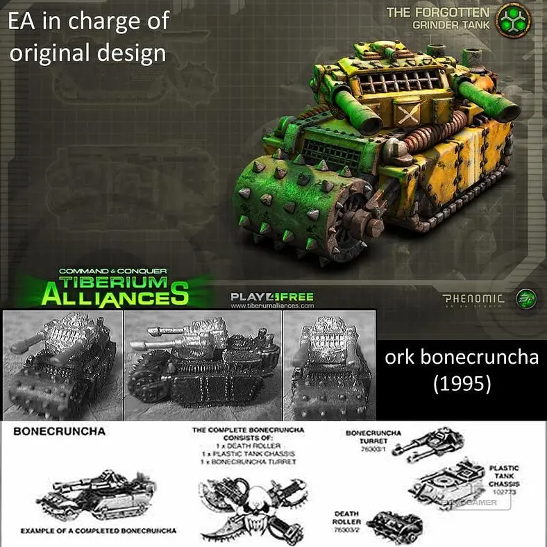 EA accused of copying Warhammer 40k tank models for use in C&C Tiberium Alliances