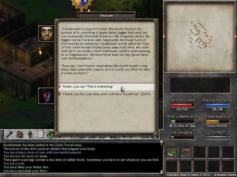 Eschalon: Book III transports you to a time where RPGs didn't really have graphics (or mercy).