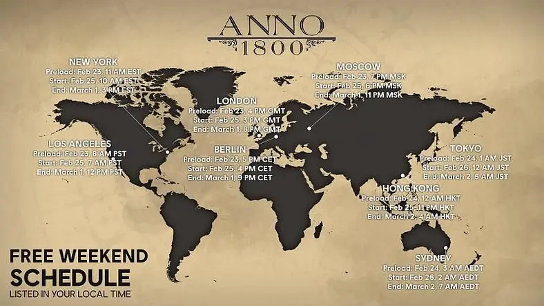 Anno 1800 Free Weekend Kicks Off Tomorrow, Preloading Now Live
