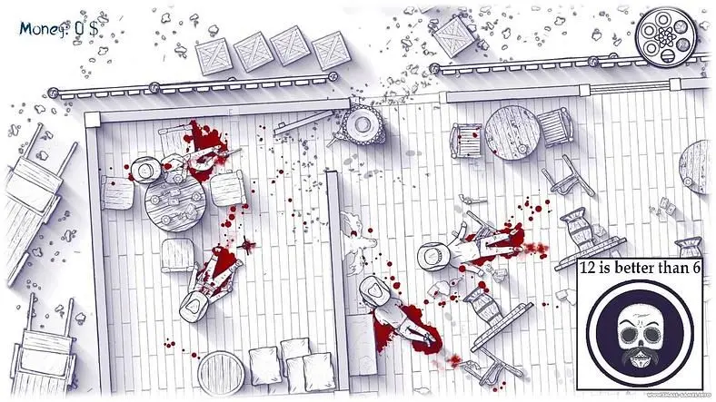 Hand-drawn top down shooter 12 Is Better Than 6 hits Kickstarter goal