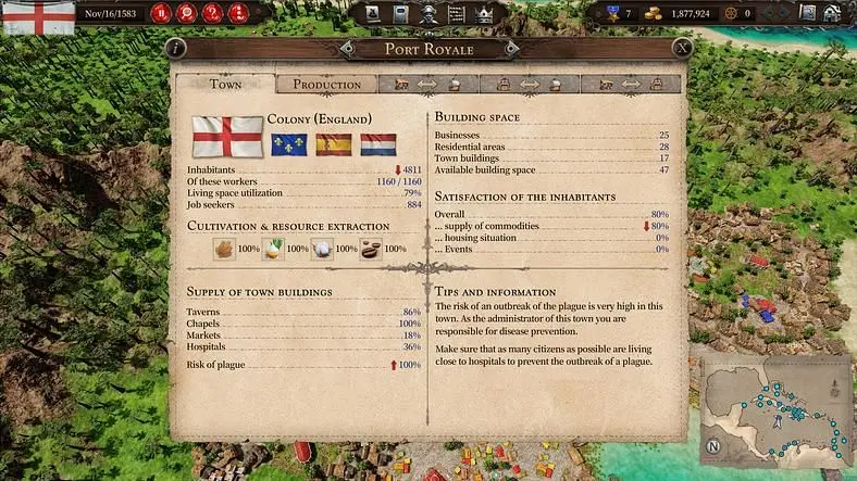 Port Royale 4 Production and Town Management Guide