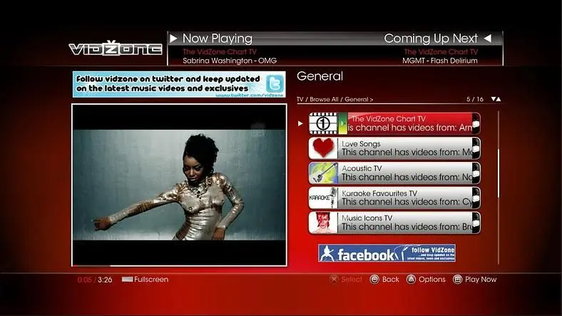 Sony launches VidZone TV on PS3, offers free music 'TV channels'