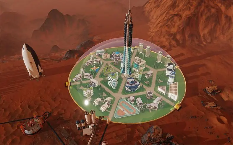 Surviving Mars Colonists Are Really Happy About Concrete