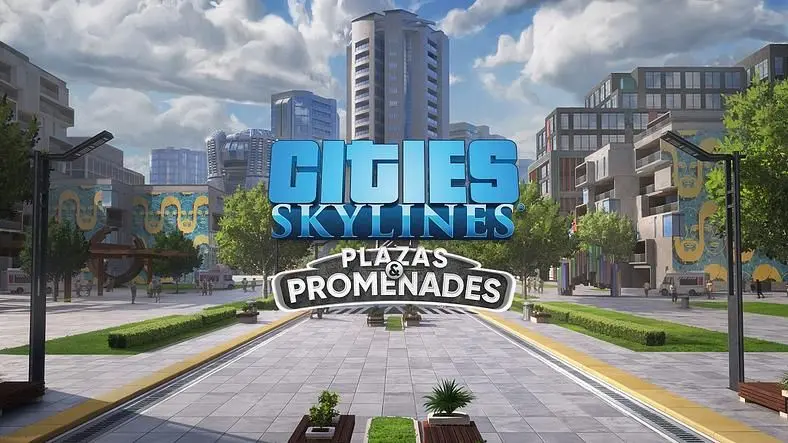 Plazas and Promenades DLC for Cities Skylines adds Car Free Zones and Pedestrian Streets