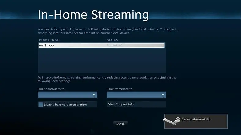 Steam beta update contains 'In-Home Streaming', currently inactive