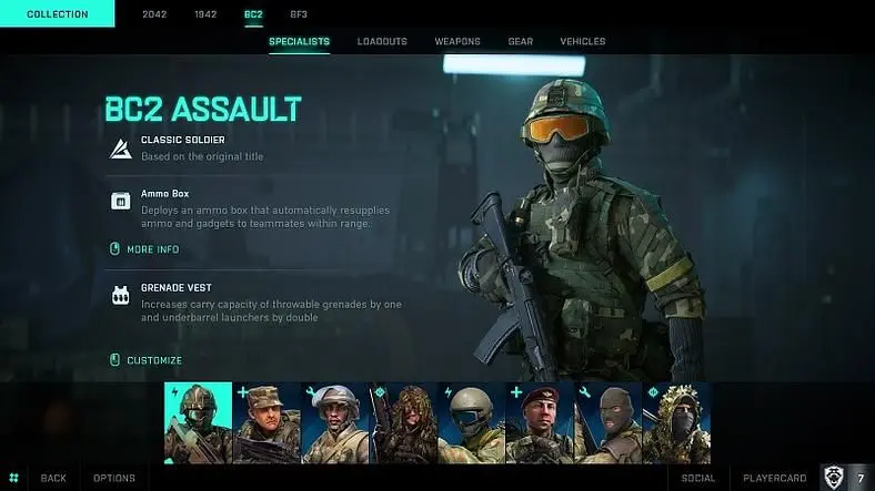 Battlefield 2042 Classes and Specialists - Traits and Loadouts