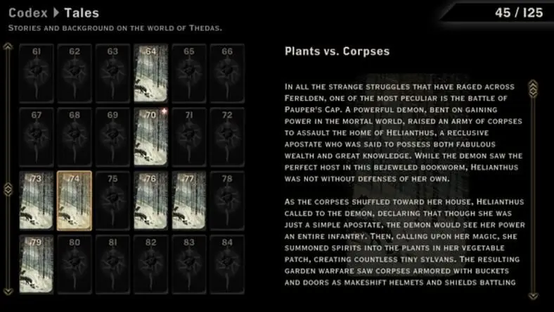 Dragon Age: Inquisition chronicles "Plants vs. Corpses" at the "battle of Pauper's Cap"