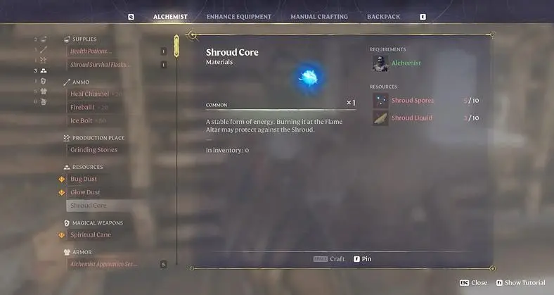 How to find Shroud Cores in Enshrouded
