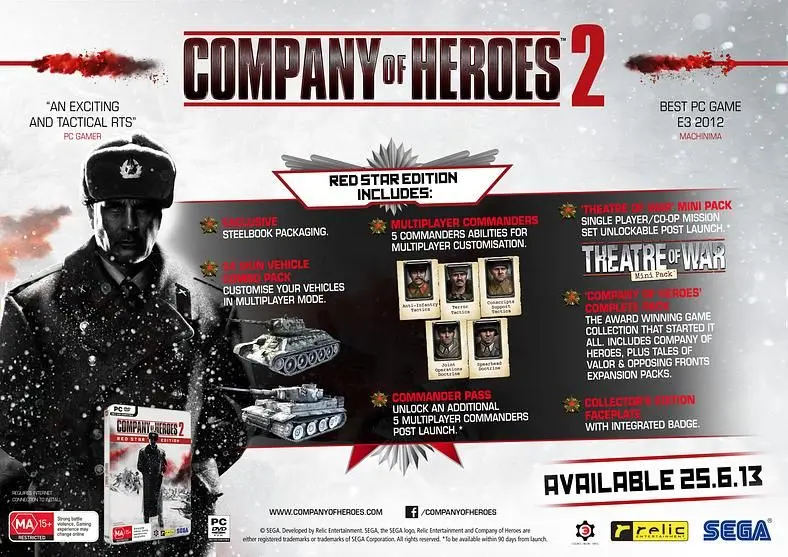 Red Star Edition announced for Company of Heroes 2