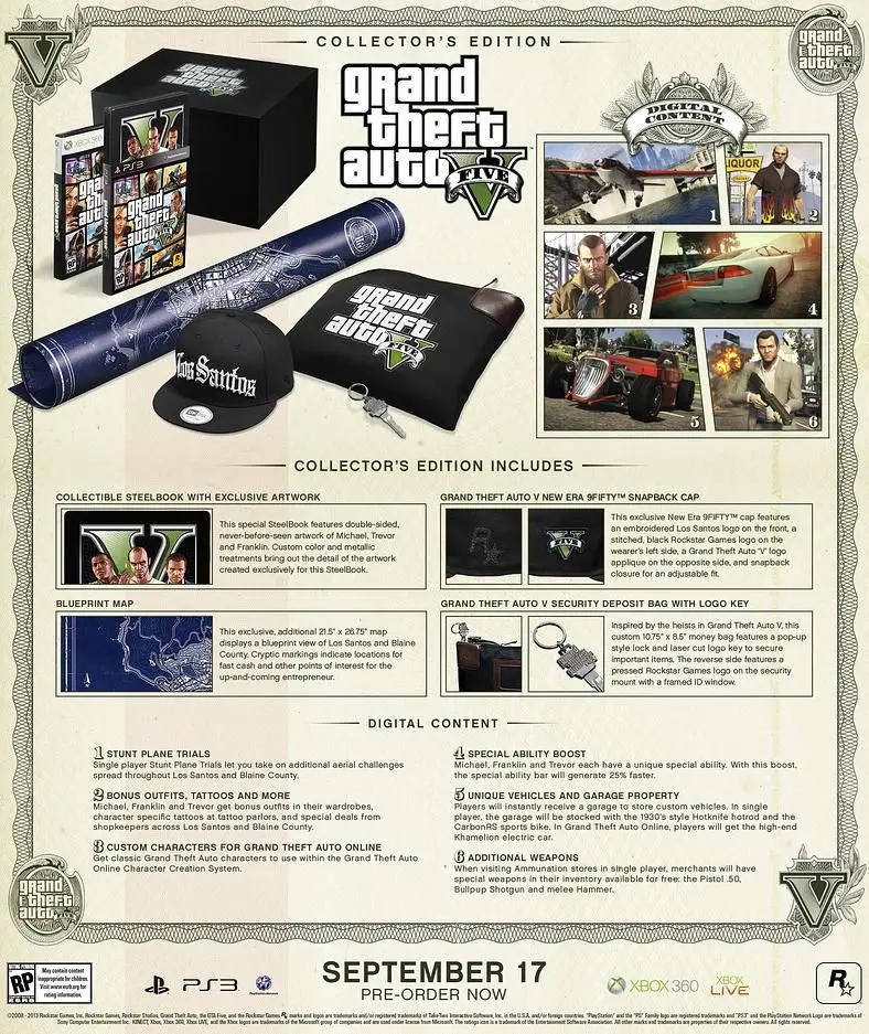 Rockstar unveil Special and Collector's Editions for GTA V, pre-orders pilot blimp