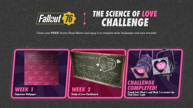 Fallout 76 Science of Love Challenge Event Start and End Dates