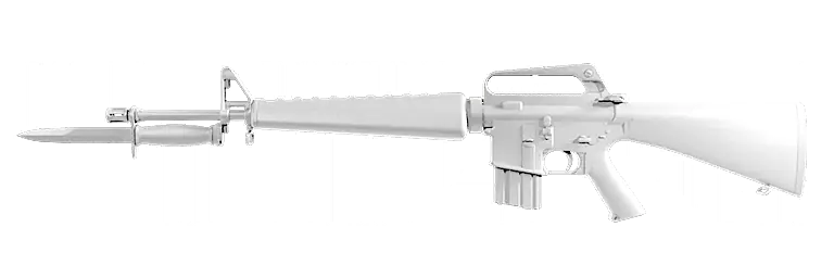 M16A1 rifle with bayonet