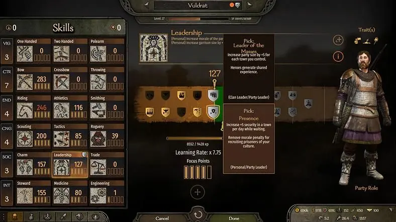 Mount & Blade 2 Bannerlord Levelling - Is there a Max Level?
