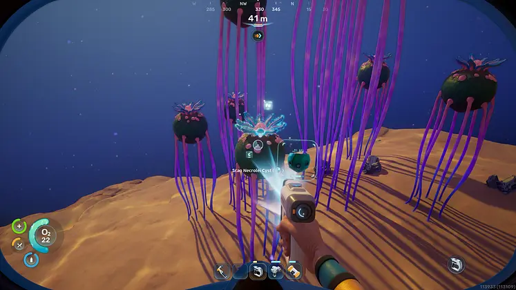 Where to find necrolei cysts used for strong acid in Subnautica 2