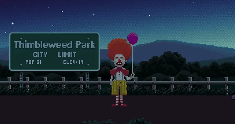 Meet Ransom - The Softly Named Clown Of Thimbleweed Park