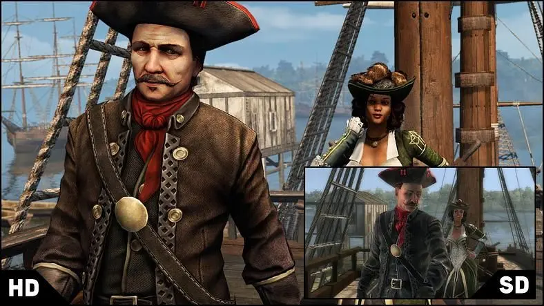 Screenshots compare Assassin's Creed: Liberation HD with Vita version