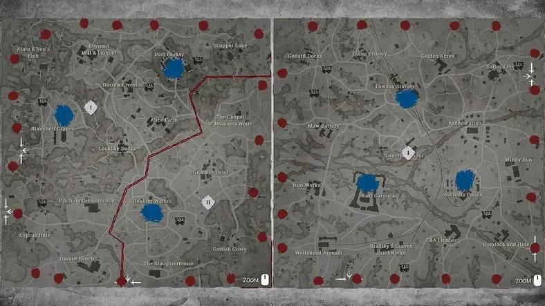 Hunt Showdown Spawn Points Locations on Map