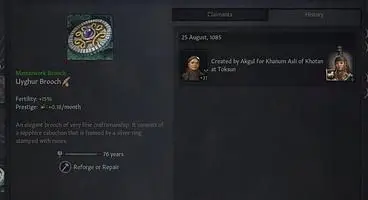 Crusader Kings 3: Royal Court's Inventory System Helps Keep Your Artifacts Neatly Organized