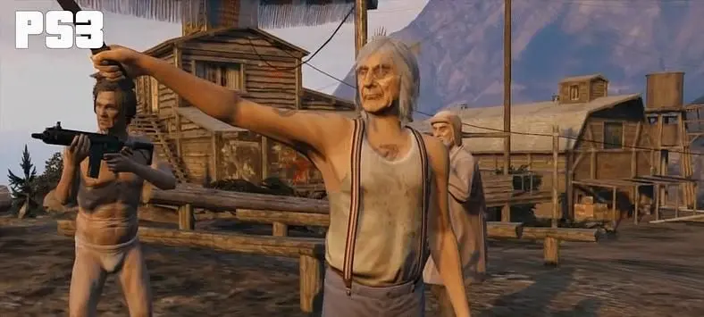 Screens compare original GTAV to HD upgraded version