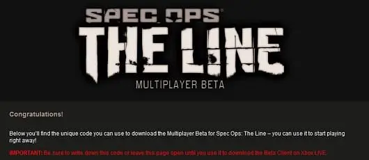 2K sneaks Spec Ops: The Line online beta invites, "Xbox 360 only"