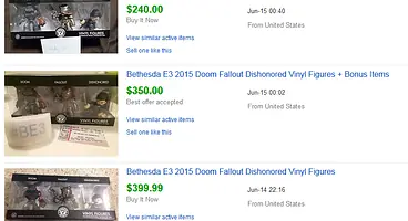 Limited edition Fallout, Dishonored, DOOM figures handed out at Bethesda's E3 conference already selling on eBay for up to $400