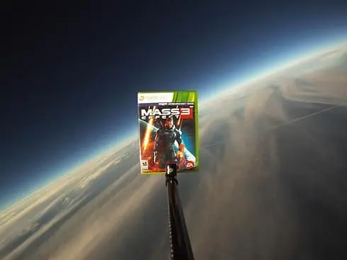 Early copies of Mass Effect 3 launched into space