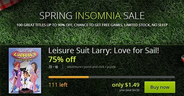 GOG.com's Spring Insomnia Sale with games 90% off, "very limited numbers"