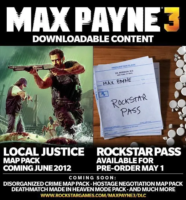 Rockstar announces Max Payne 3 Rockstar Pass