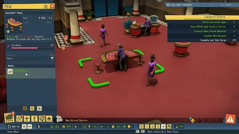 Evil Genius 2 Scam Tourists - How It Works