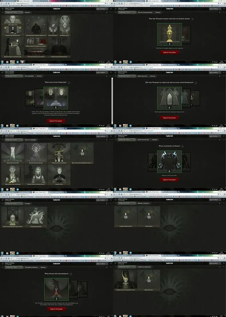 Several leaked screenshots of the Dragon Age Keep emerge
