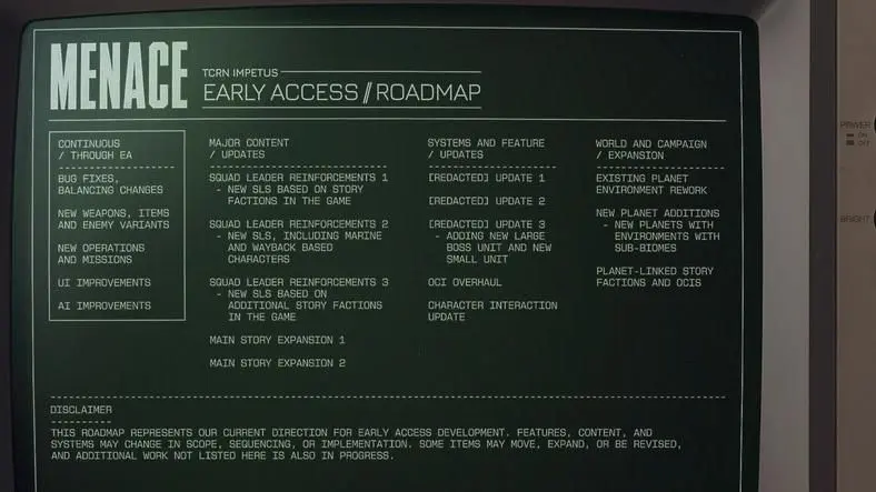 Menace's Early Access Roadmap Promises Story Expansions, A New Boss, and More Throughout 2026 and Beyond