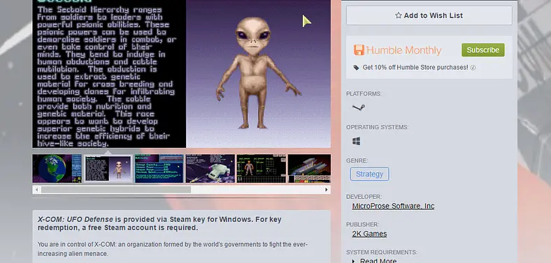 Humble Bundle Is Offering The 1994 Classic X-COM: UFO Defense For Free Today