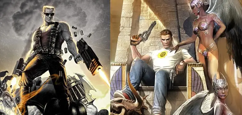Duke Nukem and Serious Sam in a game together for the first time