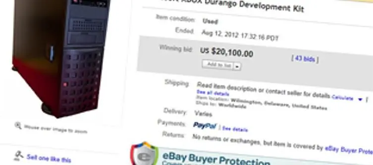 Alleged "Microsoft Xbox Durango Development Kit" sold on eBay for $20,100