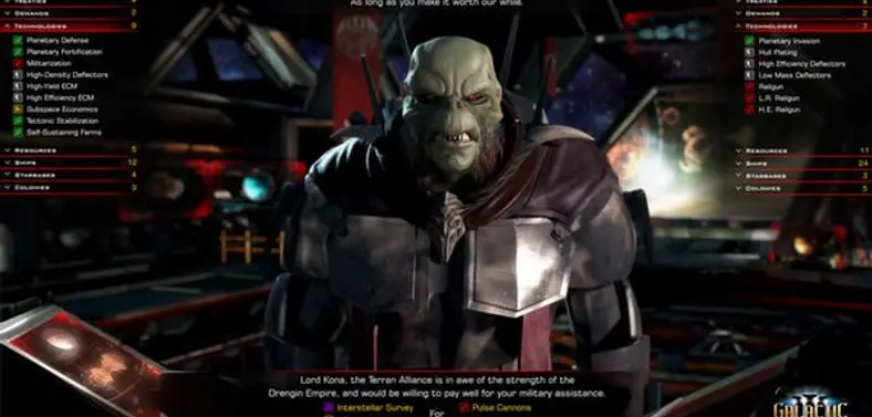 Galactic Civilizations updated to Beta 2 version, with trade, diplomacy and a new alien race