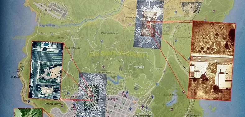 Grand Theft Auto V world map leaked out, as big as promised
