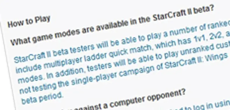 Rumour-mill: Blizzard's StarCraft II beta FAQ leaked, looks authentic