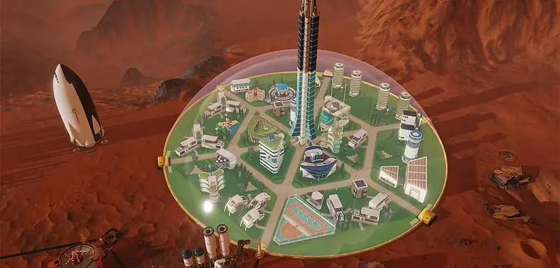Surviving Mars Colonists Are Really Happy About Concrete