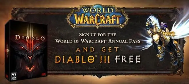 BlizzCon 2011: Purchase World of Warcraft annual pass, get Diablo III free