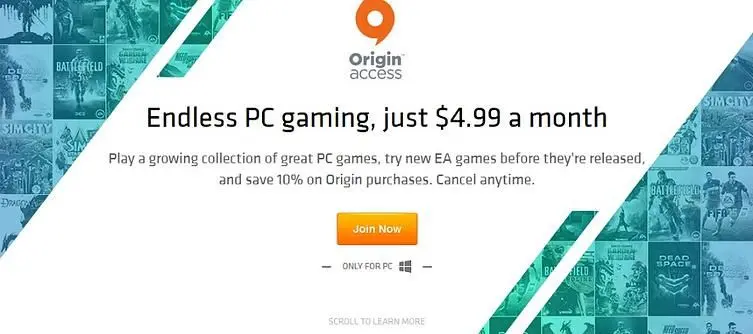 EA announces PC subscription service via Origin Access