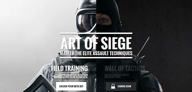 Complete a virtual training session to unlock a closed Beta key for Rainbow Six: Siege