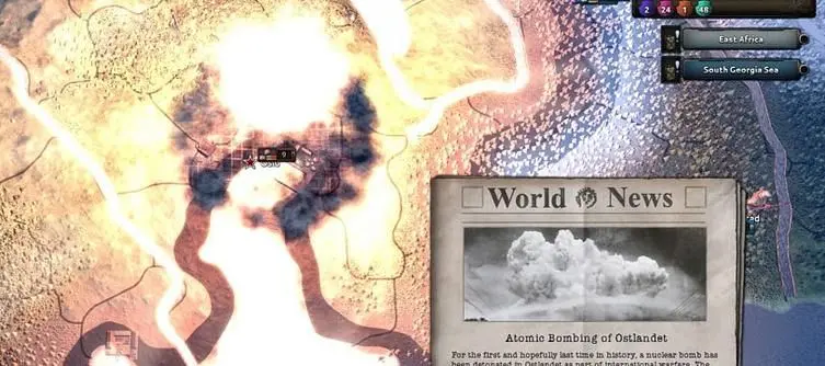 Hearts of Iron IV developer diary talks about nuclear weapons